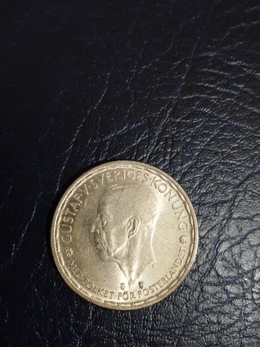 2 крони 1950 срібло 400 проба 14 грам  Швеція