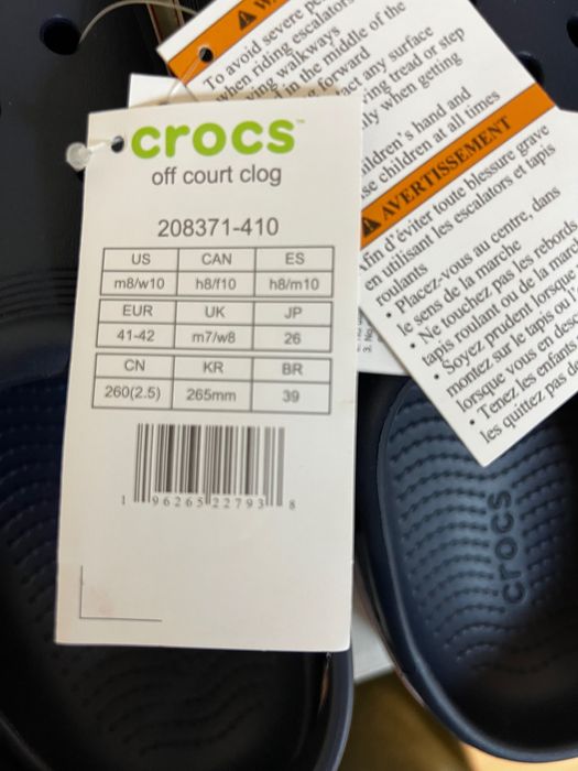 Crocs оригінальні темно-сині з білою підошвою