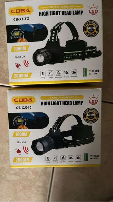 Lanterna de cabeça led white laser 600w zoom 3km