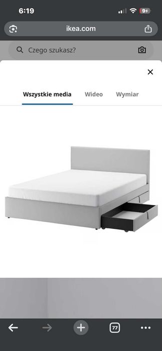 Okazja!!!Łóżko IKEA z 2 szufladami