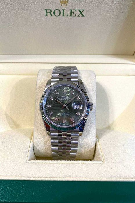 Rolex Datejust Green Palm Motif 36 mm Cal.3235 Clean в наявності