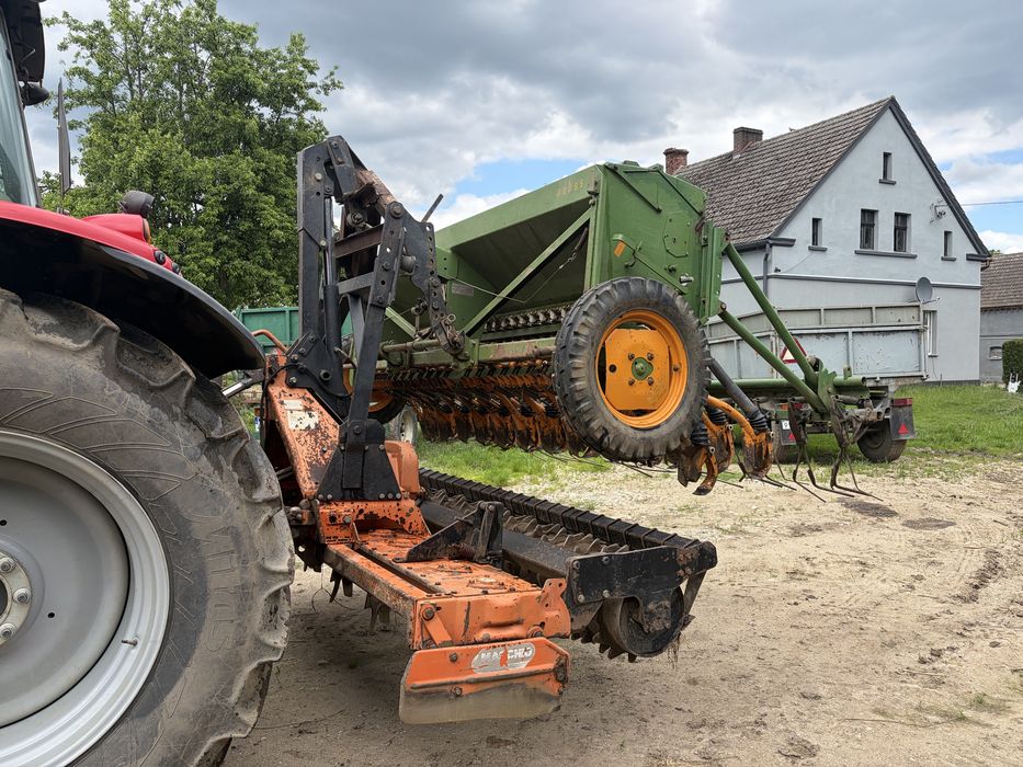 Zestaw uprawowo siewny 3m, brona wirowa maschio, siewnik amazone