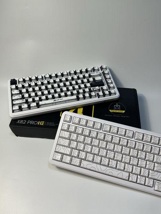 Бездротова магнітна клавіатура ATTACK SHARK X82 PRO HE (2.4G/Bluetooth/USB type-c) RGB Підсвічування