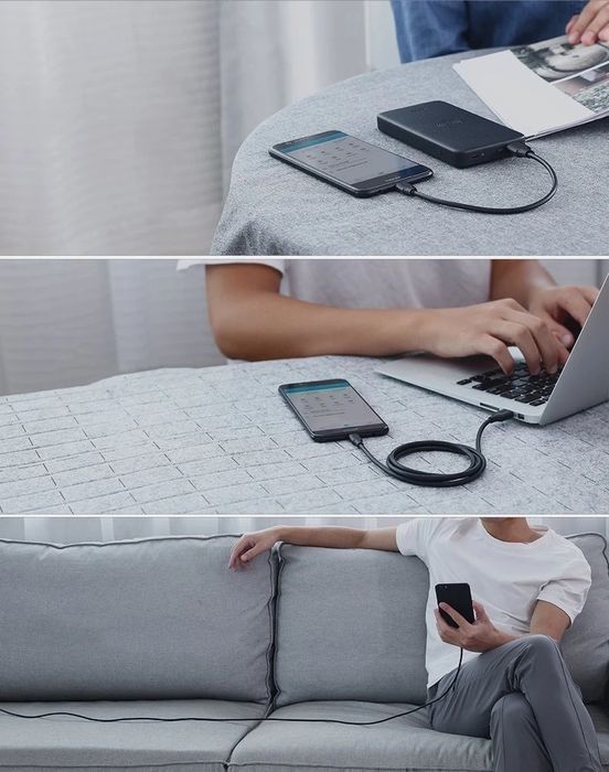 Ugreen kabel przewód USB - micro USB 2,4 A 480 Mbps 1,5 m czarny