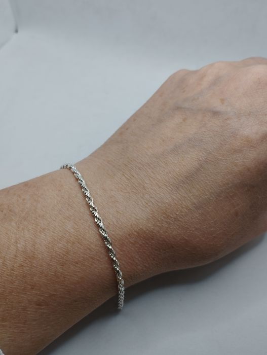 Srebrna bransoletka, próba 925, długość 19 cm