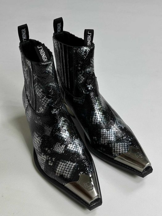 Черевики indie sleeze казаки hedi boy archive boots black архив чорні