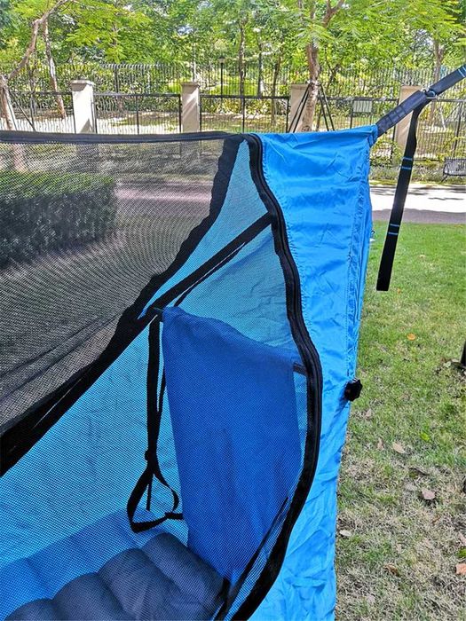 Hamak ogrodowy z moskitierą