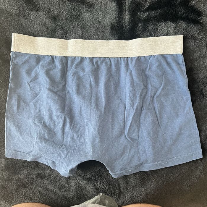 Boxer azul de algodao