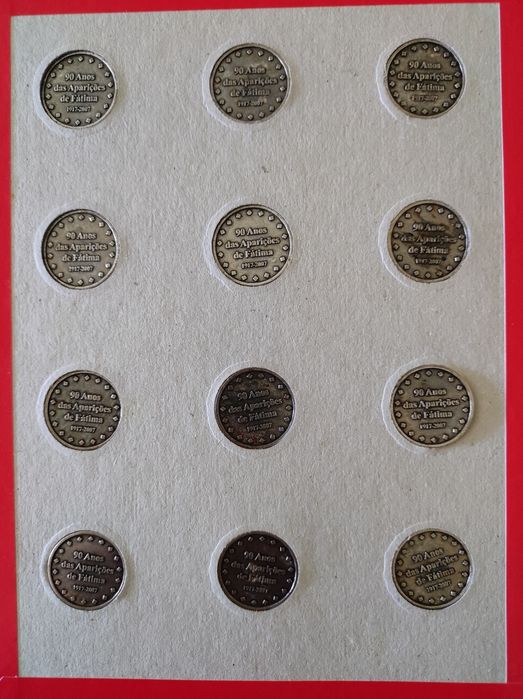 Coleção completa de medalhas Fátima