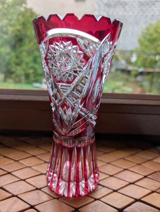 Wazon kryształowy Lausitzer Glas DDR