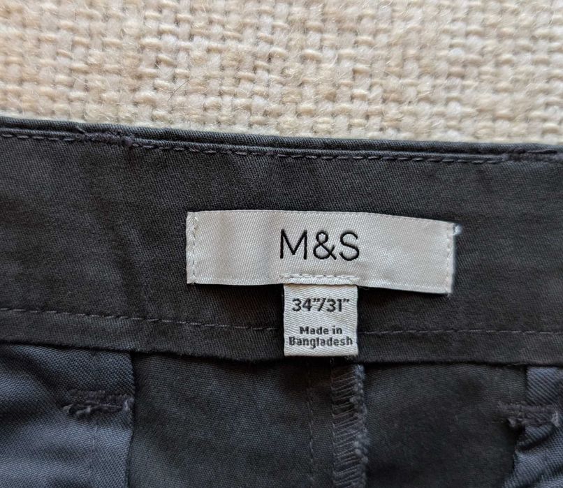 Spodnie bawełniane męskie M&S