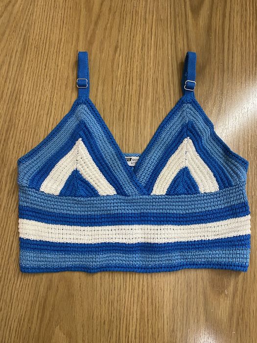 Top de malha tricolor