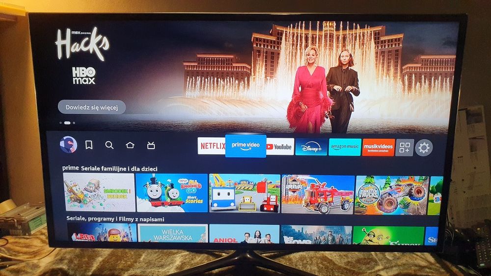 Telewizor LED Samsung 46"+Amazon FireTv Stick, SmartTv, Wi-Fi, Netflix, YouTube.