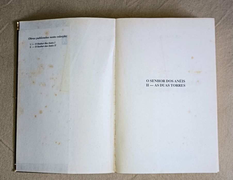 As Duas Torres e A Irmandade do Anel, de Tolkien. Ver descrição