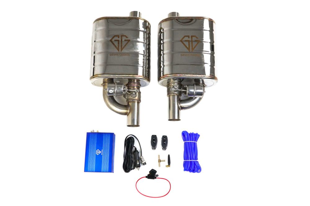 глушитель управляемый с вакуумным клапаном вихлоп труби 76мм 63мм 51мм