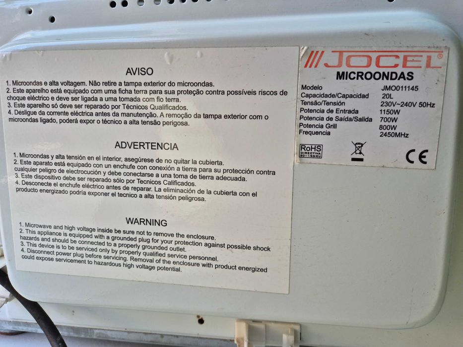 Microondas Jocel 20L