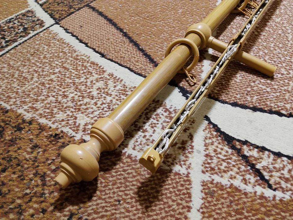 Карниз подвійний трубчастий  Ø 28 мм 300 см сталь пластик