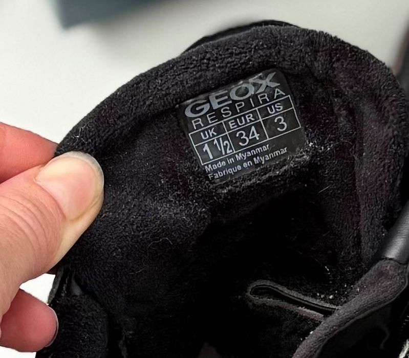 Зимові чоботи Geox на дівчинку розмір 34