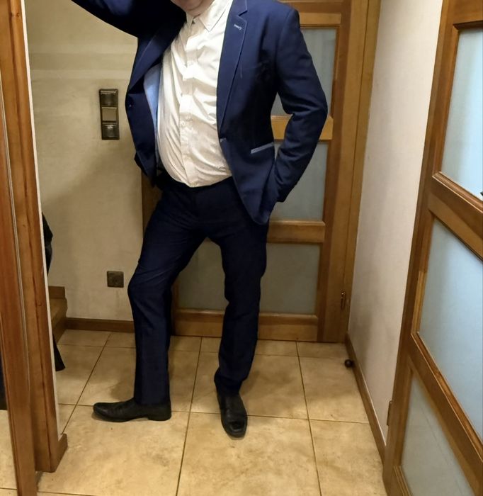 Garnitur rozmiar 54 kolor granatowy