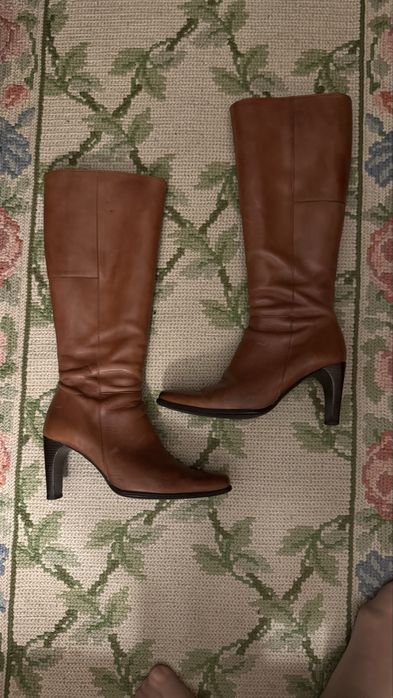 Botas zara em pele genuina