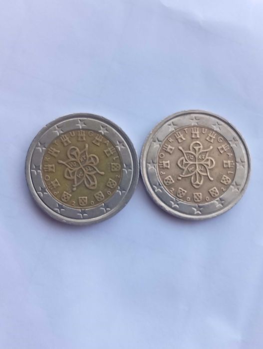 Moedas de 2€, Portugal, 2002, descentralizadas e com erros