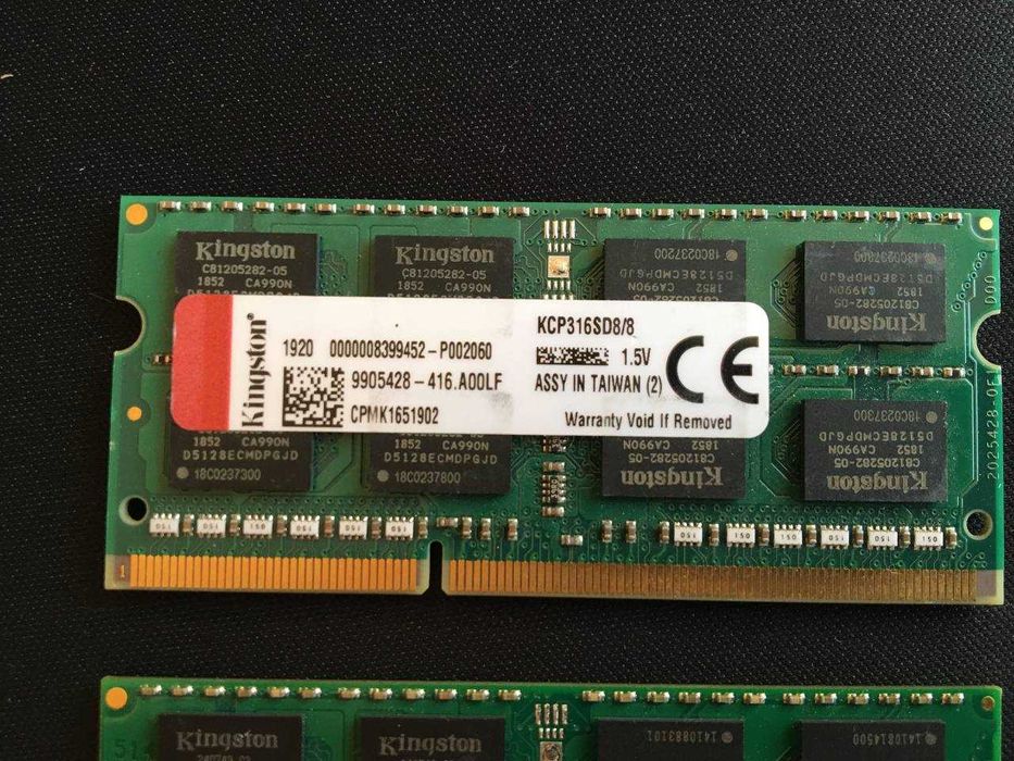 Оперативна пам'ять Kingston 8GB DDR3 1600MHz SO-DIMM для ноутбука
