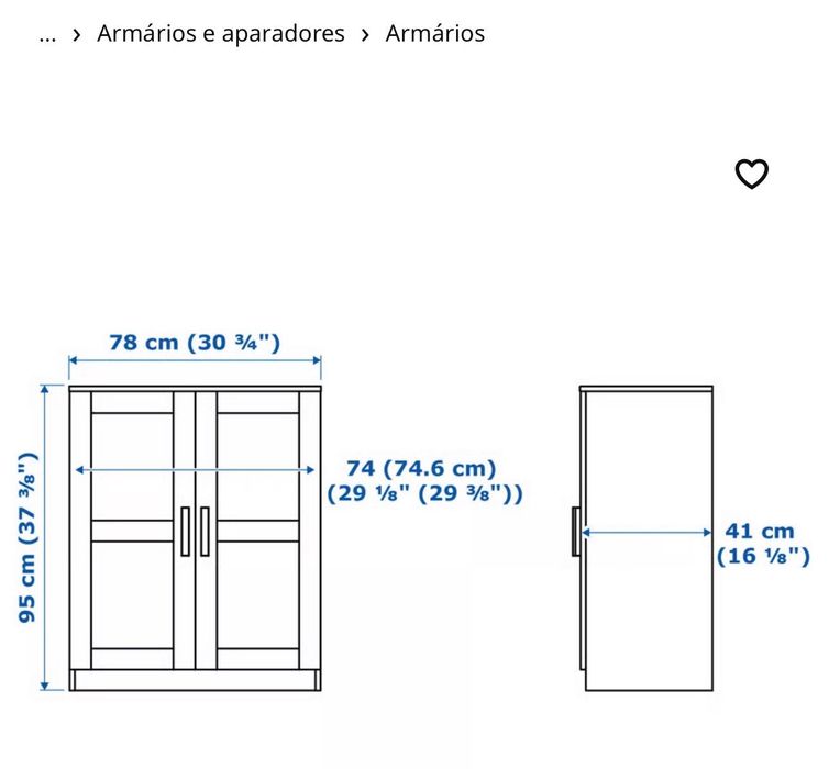 BRIMNES Armário c/portas, preto, 78x95 cm