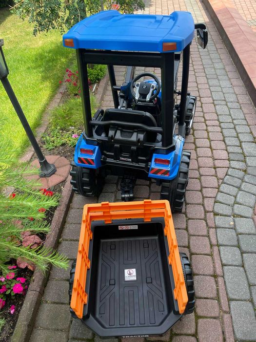 NOWA Koparka na akumulator DUŻY Traktor z przyczepą dla dzieci 400W