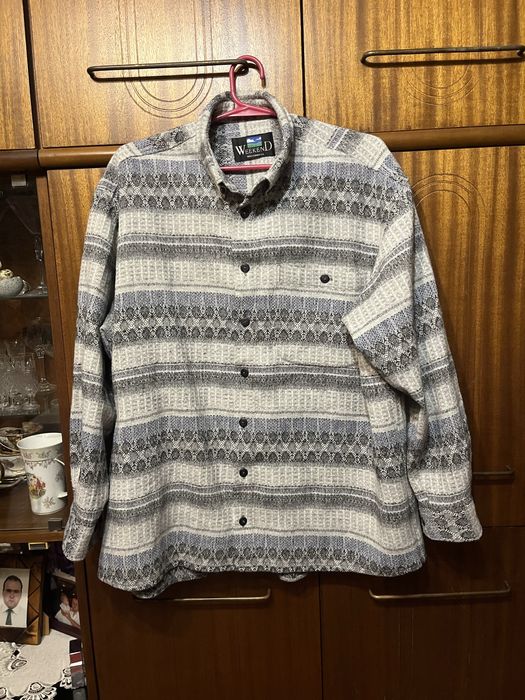 58-60 р Продам шерстяну чоловічу зимову теплу сорочку рубашку куртку