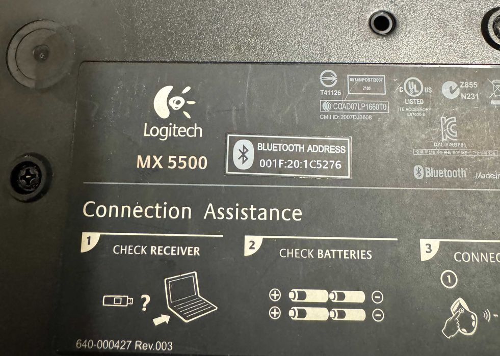 Клавіатура миша Logitech Cordless Desktop MX 5500