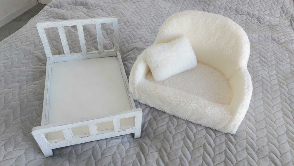 Akcesoria fotografia noworodkowa kanapa łóżeczko