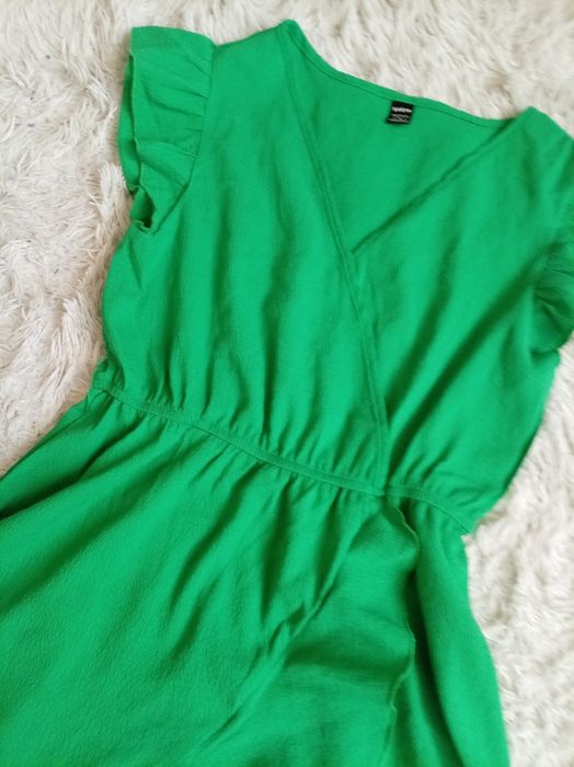 Elegancka sukienka zielona komunia wesele S