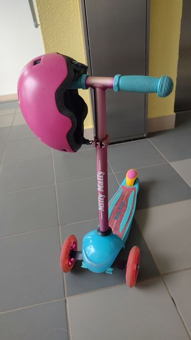 Hulajnoga 3kołowa balansowa MillyMally + kask