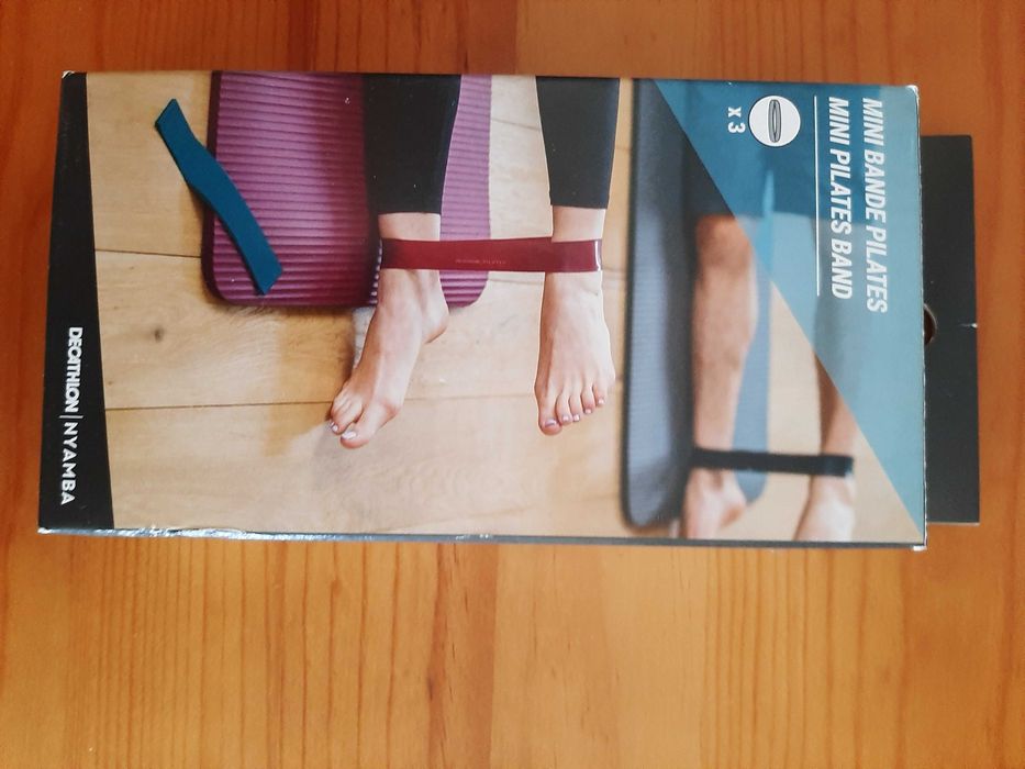 Conjunto mini banda pilates e banda de tonificação da decathlon (Novo)