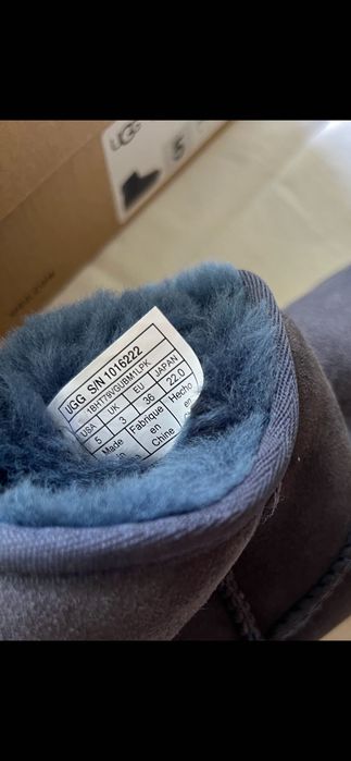 UGG ‼️W Classic Mini II  W/NAVY  Tanio‼️Granatowe Nowe  Bestseller !!!