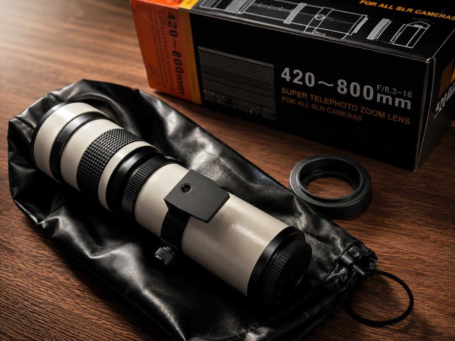 Об'єктив 420–800 мм F/8.3–16 + адаптер T2–Canon EF | Canon 6D, 5D, 1D, 90D, 80D, 70D