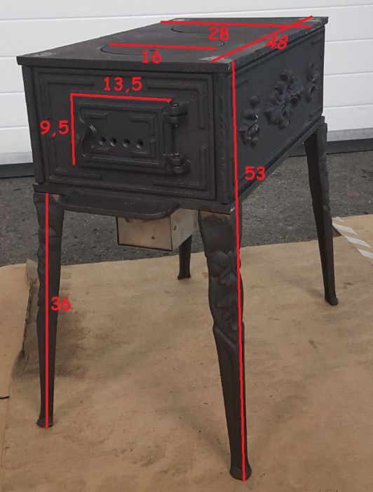 Piec Piecyk Cyganek koza 7kw żeliwny duży kominek koza żeliwna  ogrzew