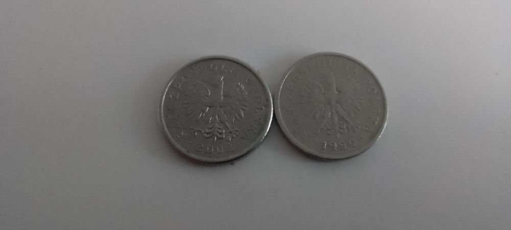 Monety 20 gr z 1990 i 2002 roku ( niski nakład )