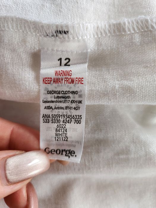 Льняное белое платье сарафан миди George linen blend