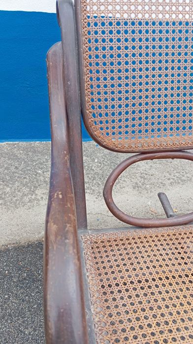 Vintage Cadeira de baloiço empalhada  (oportunidade, negociável)