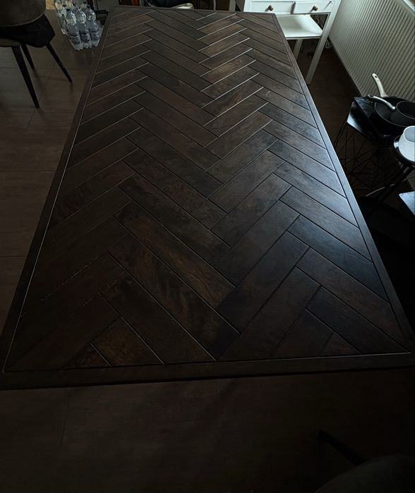Stół drewno mango zloty Westwing 180x90