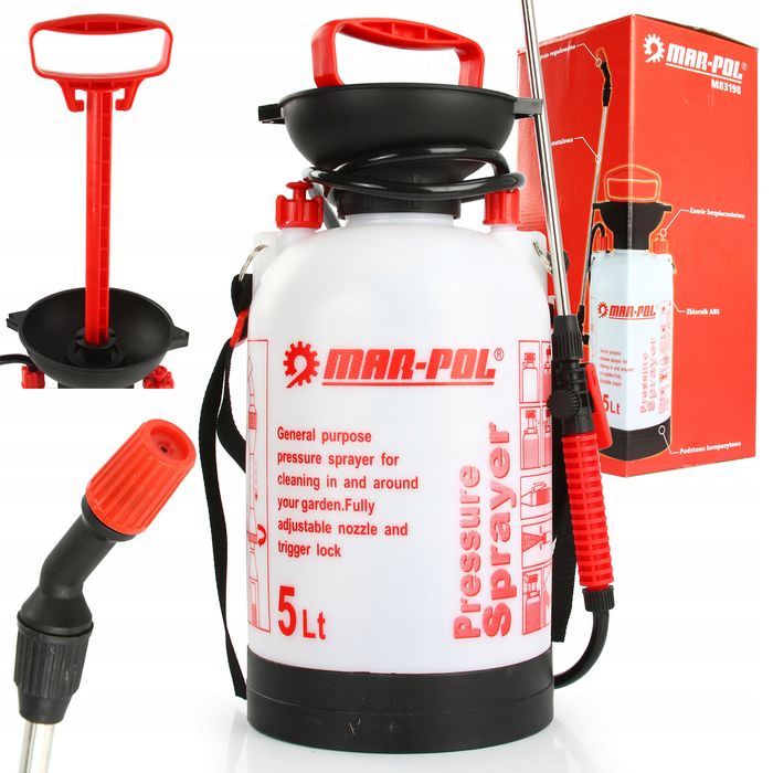 Opryskiwacz Ręczny Ciśnieniowy 5L Z Lancą Ogrodowy