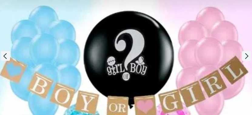 Dekoracje na Baby shower MEGA ZESTAW GIGA BALON