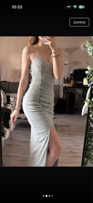 Sukienka długa na wesele studniówkę bal wizytowa H&M