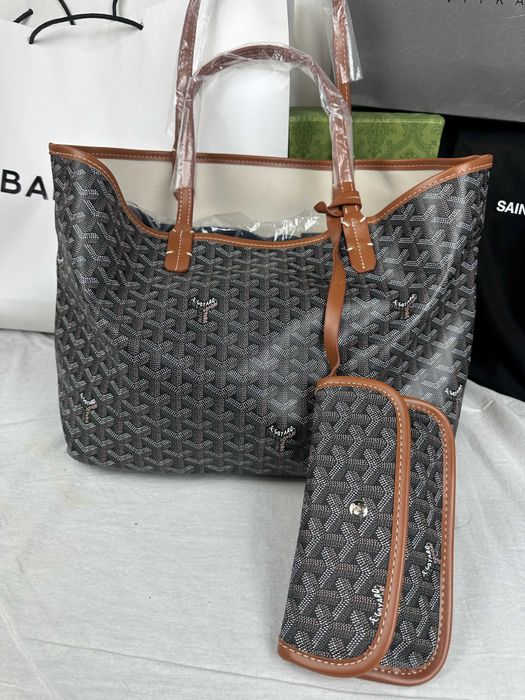 Torba biznesowa komplet Torebka damska Goyard Paris monogram cz-br