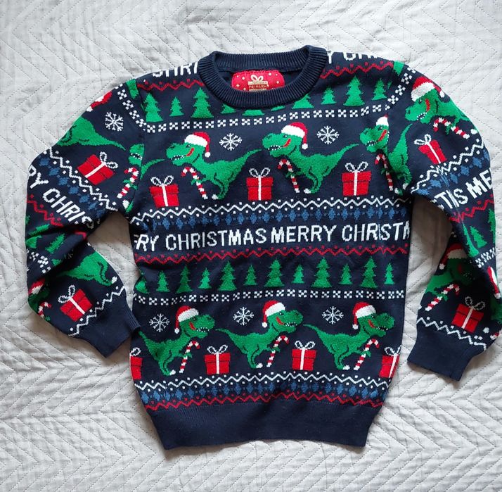 Sweter świąteczny 104 sweterek mikołajki Boże Narodzenie