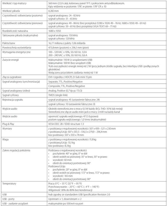 Monitor EIZO FlexScan S2231W - 22"