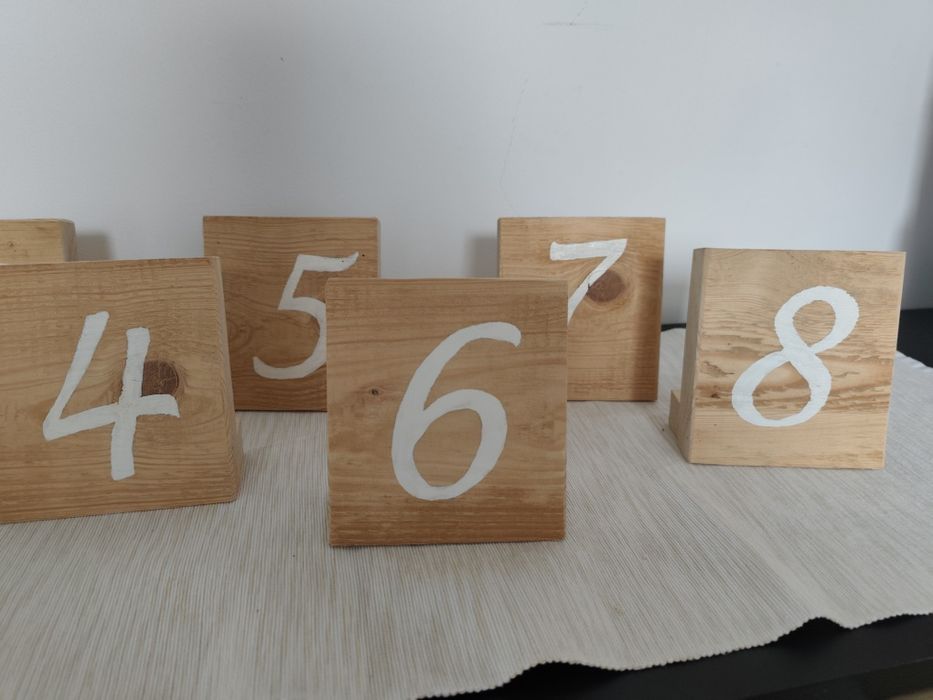 Numery na stoły weselne