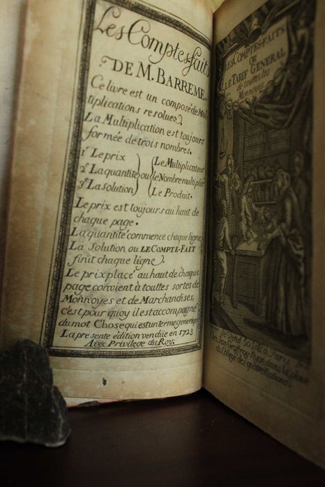 Starodruk ~1723~ Księga rachunkowa Barrême'a - Finanse - Matematyka