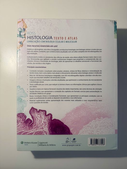 Livro Ross Histologia 8° edição, em Português